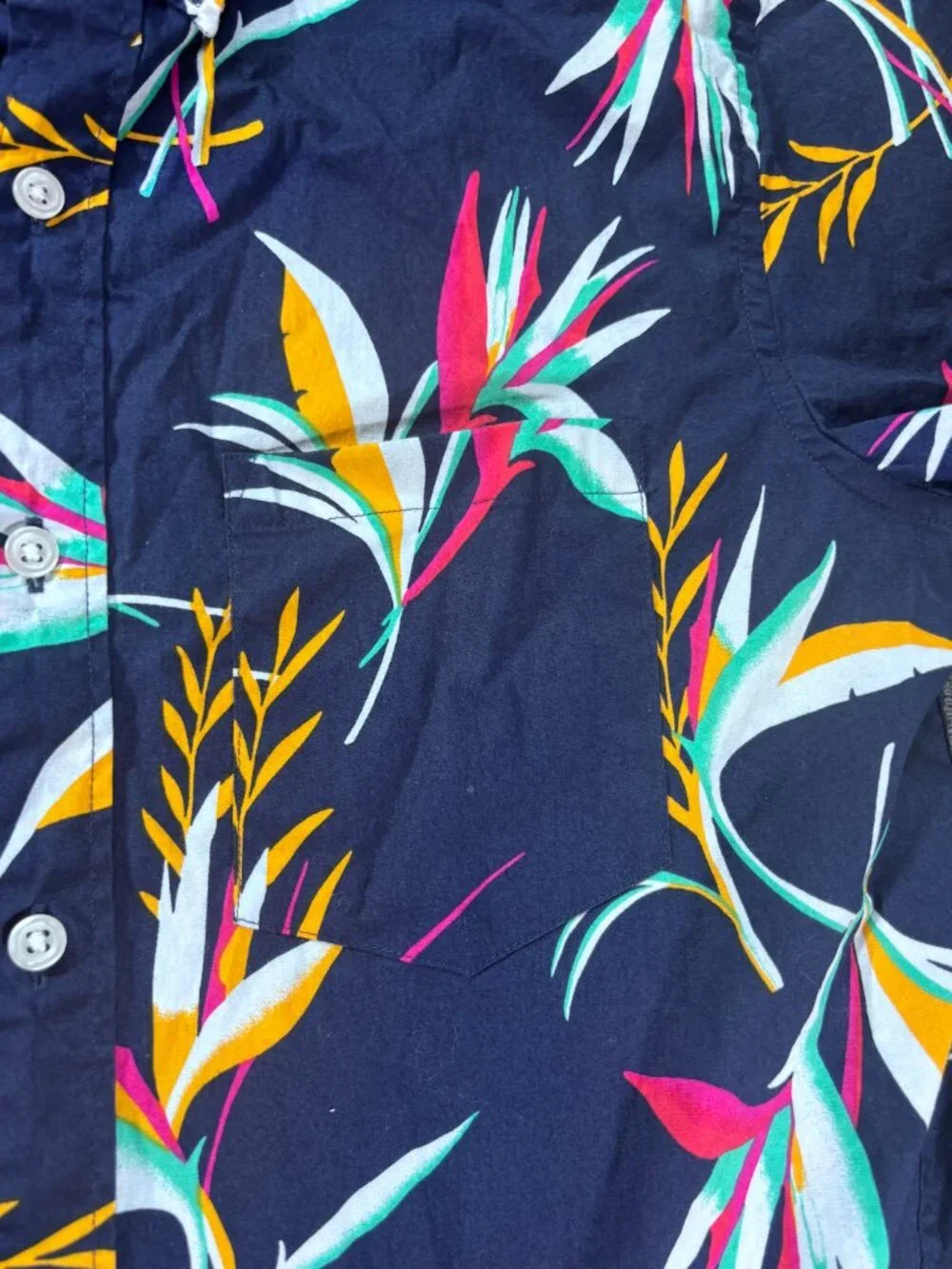 J.Crew Flex Slim Fit Hawaiian Shirt Men’s Small Multicolor Washed Cotton